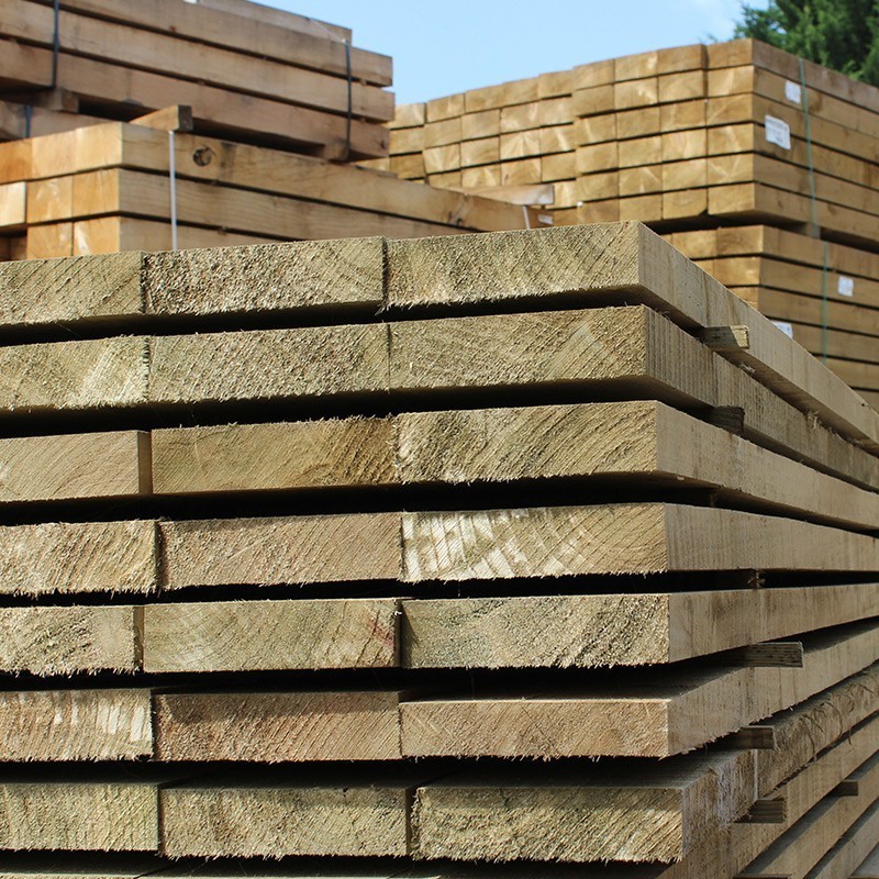 New Green Eco Treated Softwood Sleepers - Pallet of 50 (1200 x New Green Eco Treated Softwood Sleepers - Pallet of 50 (1200 x