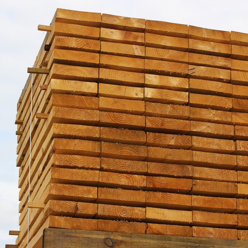 New Untreated Larch/ Douglas Fir Sleepers - Pallet of 50 (1200 New Untreated Larch/ Douglas Fir Sleepers - Pallet of 50 (1200