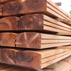 Brown Treated Log Lap Sleepers - Pallet of 40 (1200 x 194 x 94