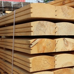 Larch/ Douglas Fir Log Lap Sleepers - Pallet of 40 (1200 x 194